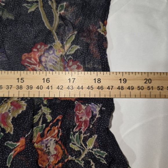 Maeve Anthropologie Babydoll Dress Womens S Forest Fairy Sheer Romatic V Neck - Picture 10 of 11